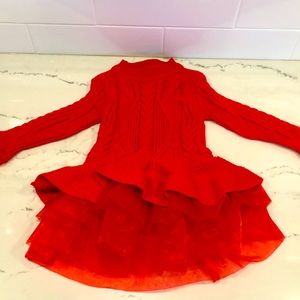 N E W! Girls red sweater dress!
